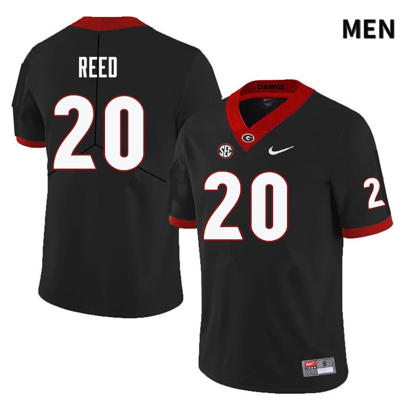 Georgia Bulldogs Men's J.R. Reed #20 Black Stitched College UGA Football Jersey 23RD018NH